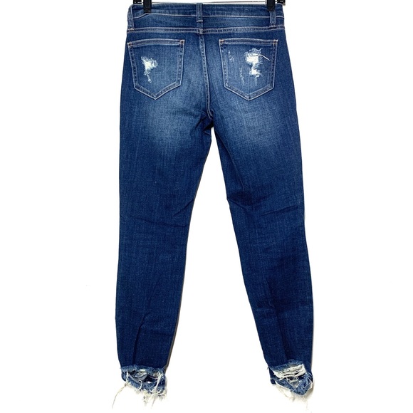 Cello Ultra Distressed Mid-rise Dark Denim Jeans - Picture 5 of 7